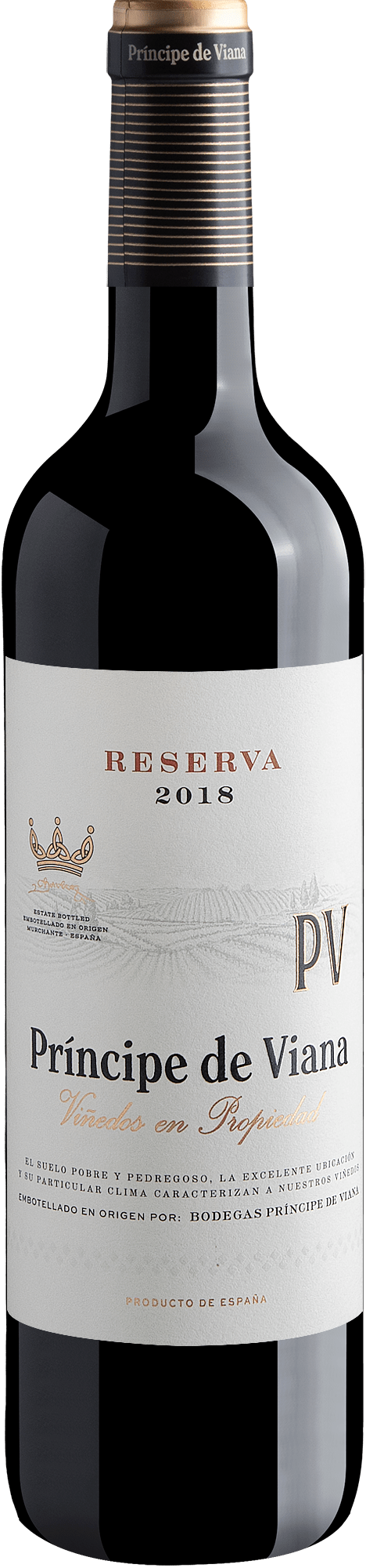 Garrafa do vinho Príncipe de Viana Reserva D.O.